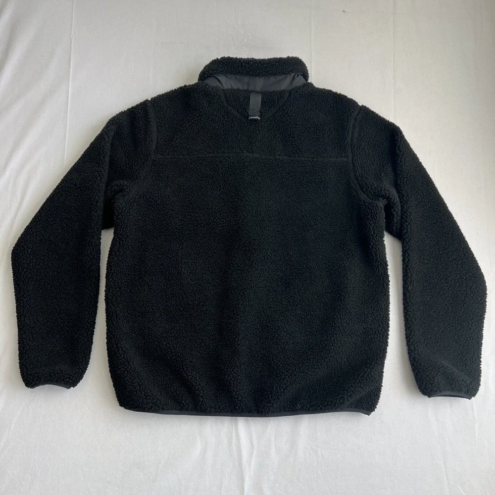 Legends Sherpa Jacket Mens Large Black Full Zip Fleece‎ Outdoors Elbow Patch - Picture 11 of 12